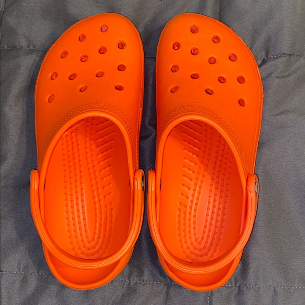 Orange Crocs